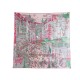 NEUF FOULARD HERMES LE GRAND PRIX DU FAUBOURG EN SOIE ROSE 