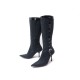 NEUF CHAUSSURES GUCCI TOILE MONOGRAMMEE 134865 36 IT 37 BOTTES NOIRE BOOTS 1390€