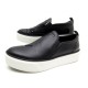 NEUF CHAUSSURES LOUIS VUITTON SLIP ON CATWALK LOGO LV 37 BASKETS CUIR NOIR 550€