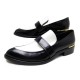 CHAUSSURE LOUIS VUITTON MOCASSIN 38 BI COLORE CUIR NOIR & BLANC 