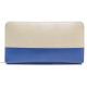 PORTEFEUILLE CELINE SOLO GM BICOLORE BLEU ET BEIGE CUIR AGNEAU WALLET 420€