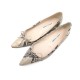 CHAUSSURES MANOLO BLAHNIK BALLERINES 37 EN CUIR PYTHON MARRON BALLET SHOES 800€