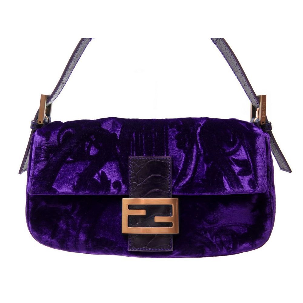 fendi velvet baguette