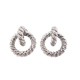 VINTAGE BOUCLES D'OREILLES HERMES EN ARGENT MASSIF CORDAGE SILVER EARRINGS 910€