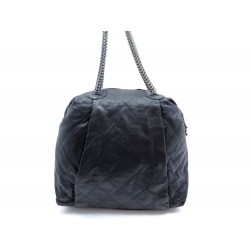 NEUF SAC A MAIN CHANEL CABAS LOGO CC 36 CM CABAS EN CUIR NOIR BAG PURSE 3200 