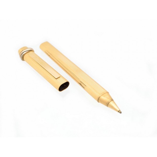 NEUF STYLO A BILLE MUST DE CARTIER TRINITY ST10302 EN 3 ORS BALL PEN 320€