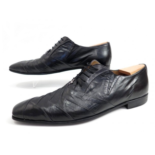 CHAUSSURES CESARE PACIOTTI RICHELIEU 11C 45 EN CUIR NOIR BLACK SHOES 545€