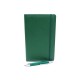 NEUF PORTE BLOC NOTE MONTRE ROLEX CAHIER COUVERTURE CUIR VERT & STYLO BOOK PEN