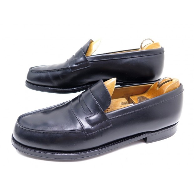 CHAUSSURES JM WESTON MOCASSINS 179 7B 40.5 41 FIN CUIR NOIR + EMBAUCHOIRS 600€