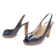 CHAUSSURES HERMES MEDOR ESCARPINS 36.5 SANDALES CUIR NOIR + BOITE SHOES 600€