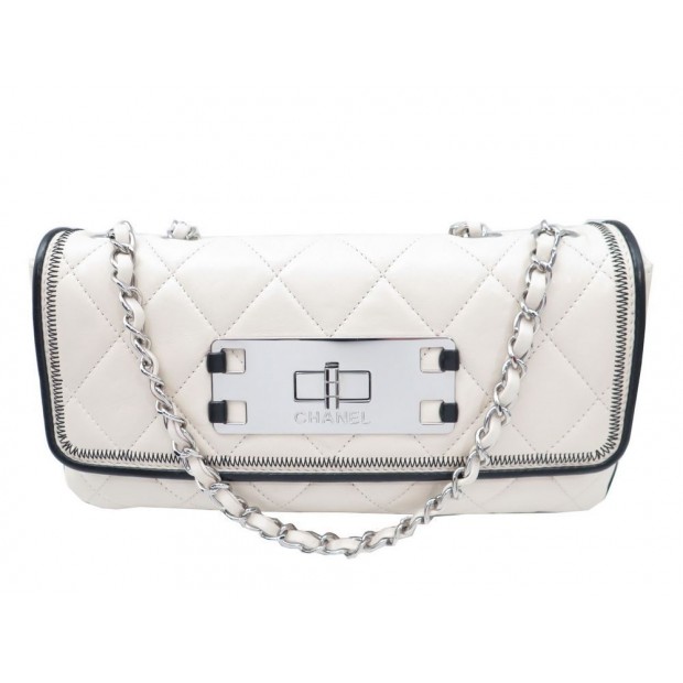 NEUF SAC A MAIN CHANEL MADEMOISELLE 28 CM CUIR MATELASSE BEIGE BAG PURSE 3200€