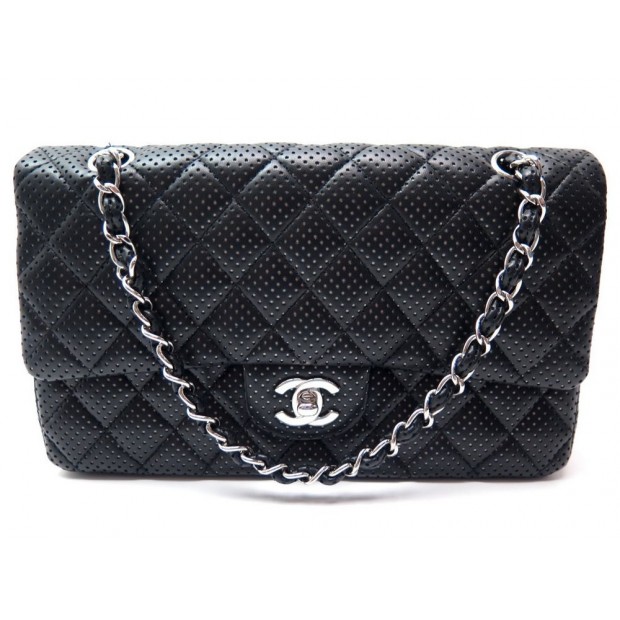 SAC A MAIN CHANEL TIMELESS CUIR PERFORE NOIR