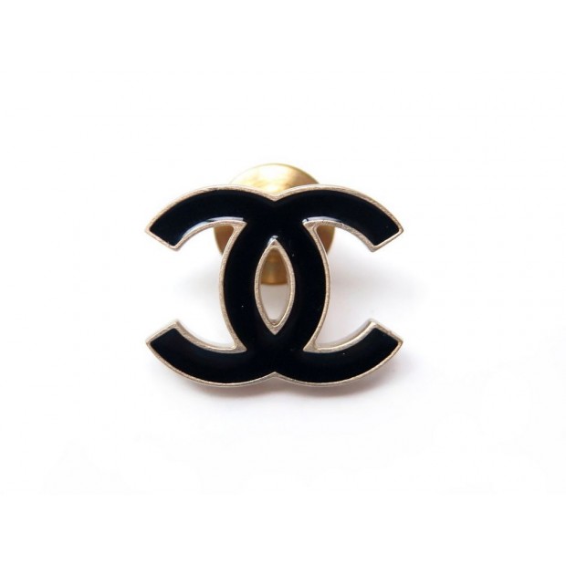 broche chanel pin's logo cc en metal dore et