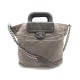 SAC A MAIN CHANEL MATELASSE DAIM CUIR GRIS 