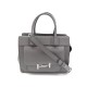 NEUF SAC A MAIN TOD'S DOUBLE T PETIT SATCHEL BANDOULIERE EN CUIR GRIS BAG 1700€