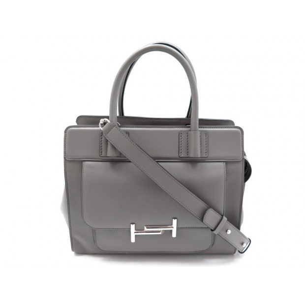 NEUF SAC A MAIN TOD S PETIT SATCHEL CUIR GRIS 