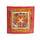 NEUF FOULARD HERMES LA VIE DU GRAND NORD CARRE 90 CM EN SOIE ORANGE BOITE SCARF