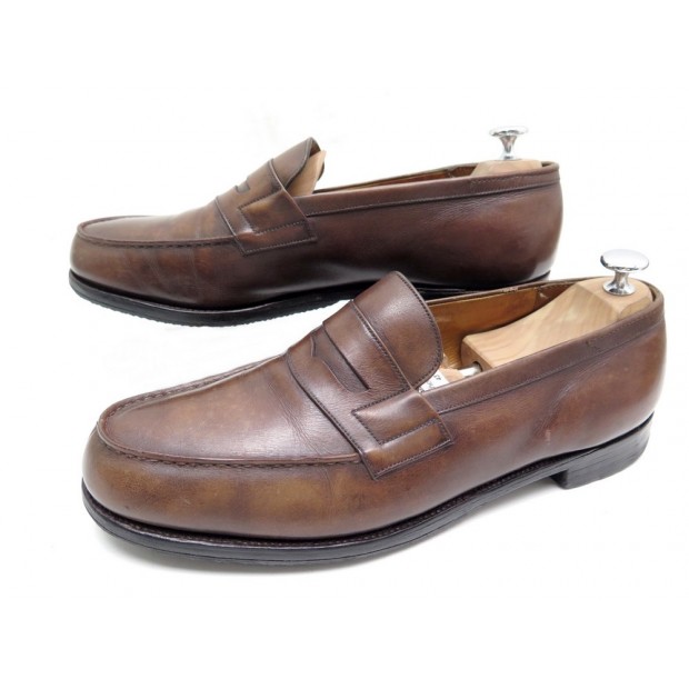 CHAUSSURES MOCASSINS JM WESTON 180 10E 45 EN CUIR MARRON PATINE SHOES 590€