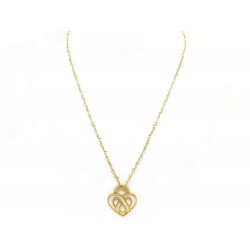 COLLIER POIRAY COEUR FIL MM & CHAINE COEURS ENTRELACES OR JAUNE 18K 13 GR 2470€