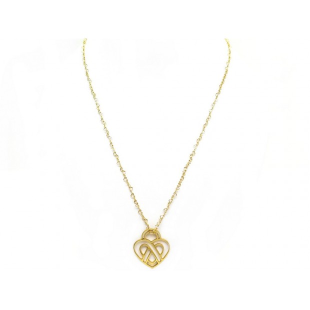 COLLIER POIRAY COEUR FIL MM & CHAINE COEURS ENTRELACES OR JAUNE 18K 13 GR 2470€