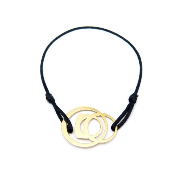 BRACELET FRED SUCCESS MOBILE EN OR JAUNE 18K 3.6 GR & CORDON NOIR GOLD 720€