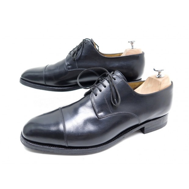 CHAUSSURES JM WESTON 500 DERBY BOUT DROIT 8.5E 42.5 EN CUIR NOIR SHOES 750€