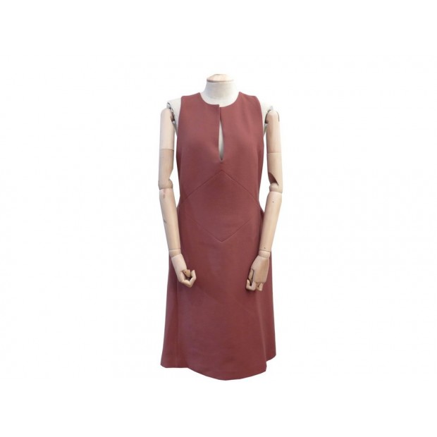 ROBE MI LONGUE BOTTEGA VENETA 44 IT 40 FR M EN LAINE VIEUX ROSE DRESS 1850€