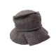 CHAPEAU CHANEL BOB EN LAINE GRISE FEUTRE TAILLE 57 GRAY WOOL HAT CAP 460€