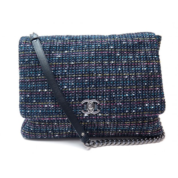 NEUF SAC A MAIN CHANEL A RABAT FERMOIR BOY TWEED BANDOULIERE MESSENGER BAG 3990€