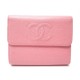 PORTEFEUILLE CHANEL CUIR CAVIAR ROSE 