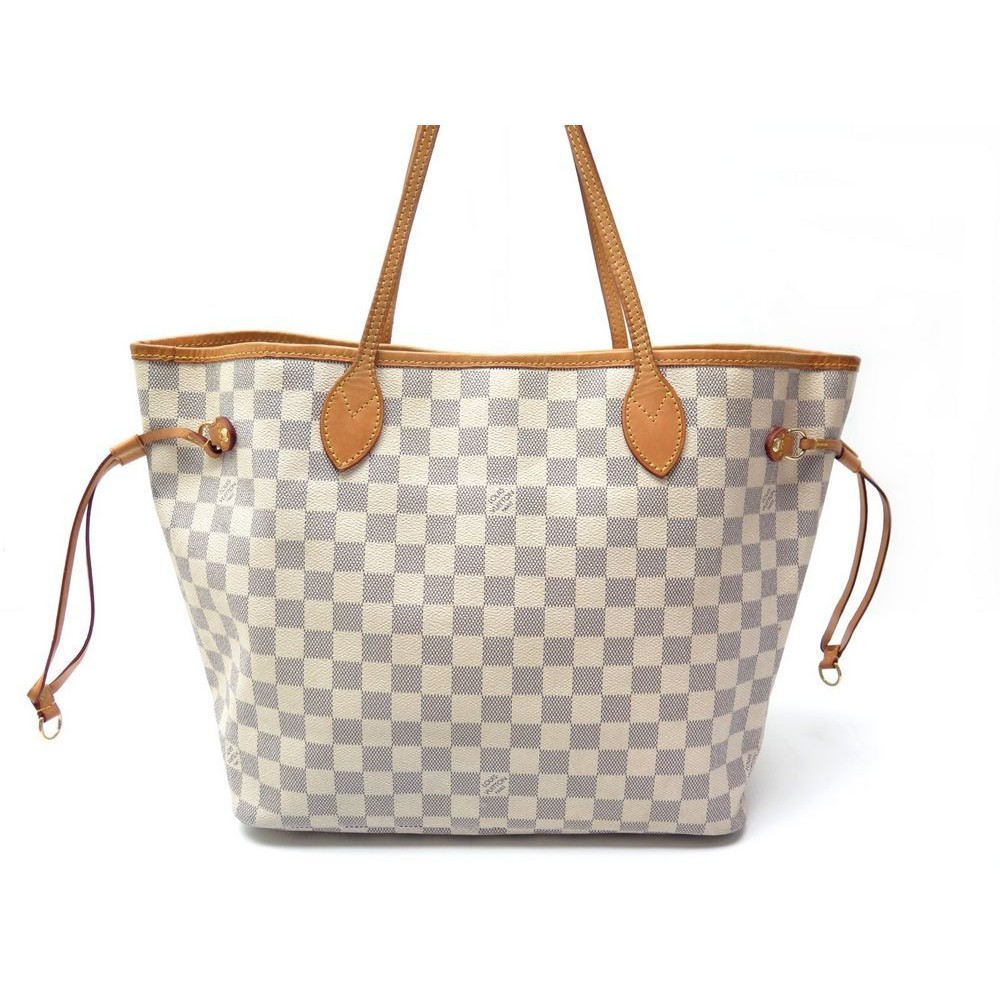 Louis Vuitton, Bags, Neverfull Mm Material Damier Azur Canvascolor Azue