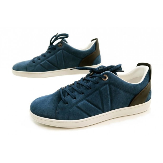 NEUF CHAUSSURES LOUIS VUITTON FUSELAGE SNEAKERS 7.5 42 BASKETS EN DAIM SHOE 625