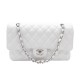 NEUF SAC A MAIN CHANEL CUIR MATELASSE BLANC 