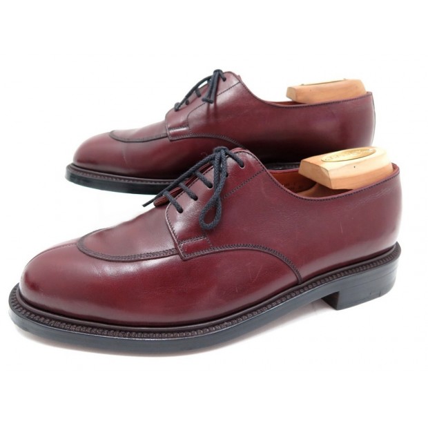 NEUF CHAUSSURES JM WESTON 598 DERBY DEMI CHASSE 8E 42 CUIR BORDEAUX SHOES 750€