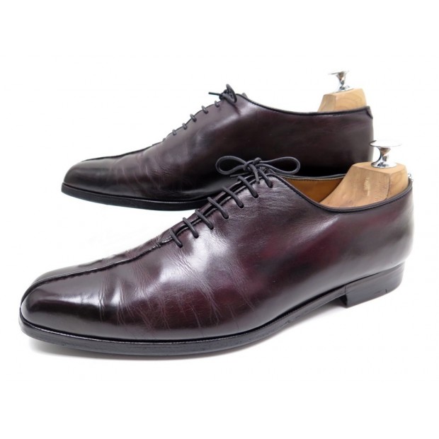 CHAUSSURES BERLUTI SUR MESURE 8 42 RICHELIEU EN CUIR ROUGE COGNAC SHOES 5000€