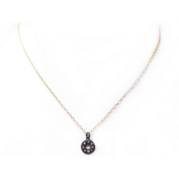 NEUF COLLIER ILAANDI ILA&I LAEL PENDENTIF OR 14K ARGENT STRASS 2G NECKLACE 425