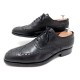 VINTAGE CHAUSSURES JM WESTON 7C 40.5 41 FIN EN CUIR NOIR 