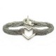 BRACELET TIFFANY & CO COEUR T 16 EN ARGENT MASSIF MULTI-STRAND MESH HEART 900€