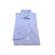 CHEMISE HERMES A RAYURES L 48 EN COTON BLEU BOUTON CLE DE SELLE SHIRT 380€