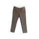 PANTALON HERMES HOMME T 42 44 L EN COTON MARRON BANDE CUIR TROUSERS 800€