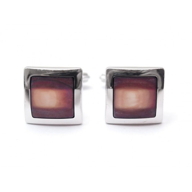 BOUTONS DE MANCHETTES ALFRED DUNHILL CARRES EN ARGENT MASSIF 925 CUFFLINKS 325€