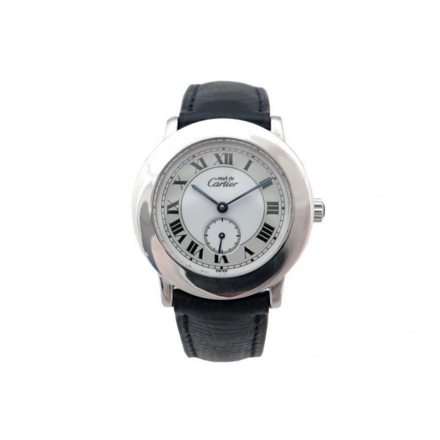 MONTRE CARTIER MUST DE CARTIER 33 MM QUARTZ EN ARGENT MASSIF FEMME SILVER WATCH