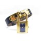 MONTRE HERMES KELLY CADENAS BLEU & BRACELET CUIR BLEU 