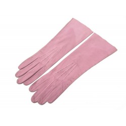 PAIRE DE GANTS HERMES DAIM VEAU VELOURS ROSE TAILLE 7 S PINK SUEDE GLOVES 580€