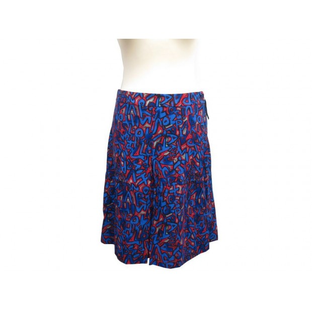 NEUF JUPE LOUIS VUITTON GRAFFITI SPROUSE BLEU ET ROUGE TAILLE 36 S SKIRT 1100€