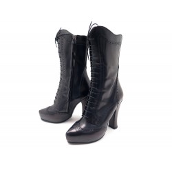 NEUF CHAUSSURES MARC JACOBS STYLE FRENCH-CANCAN MJ17246 36 BOTTINES NOIRES 385€