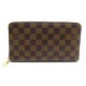 NEUF PORTEFEUILLE LOUIS VUITTON ZIPPY DAMIER EBENE EN TOILE MARRON WALLET 545€