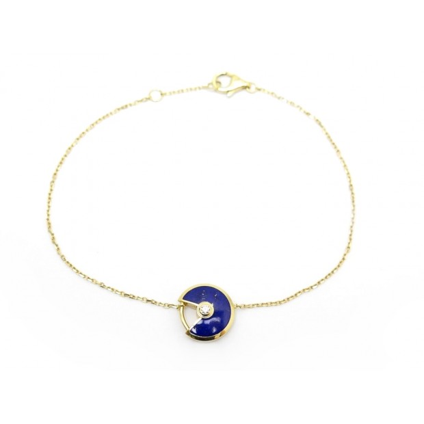 NEUF BRACELET CARTIER AMULETTE XS B6046317 DIAMANT LAPIS LAZULI & OR JAUNE 2250€