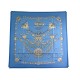 NEUF FOULARD HERMES PARURES DES SABLES CARRE SOIE BLEUE BOURTHOUMIEUX SCARF 360€