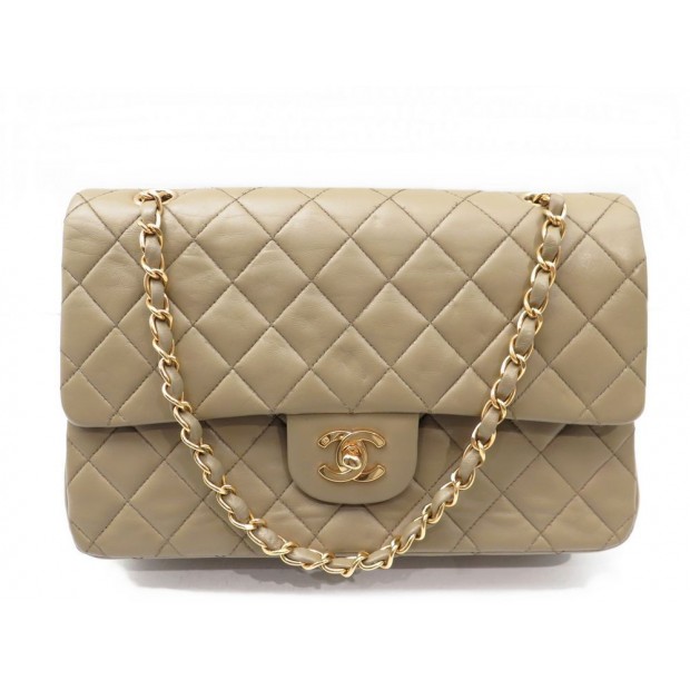 NEUF SAC A MAIN CHANEL 2.55 TIMELESS CUIR KAKI